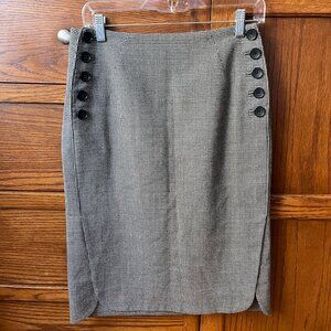 Club Monaco - Houndstooth patterned skirt black grey